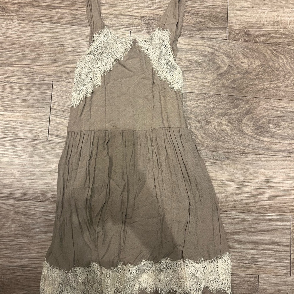 Free People Taupe Lace Dress